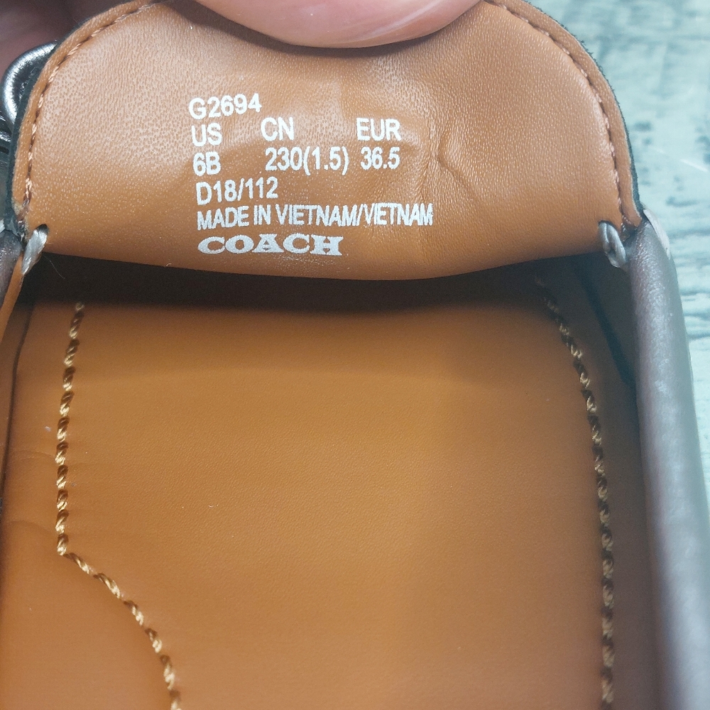 Coach Brown Leather Loafers - Picture 5 of 6